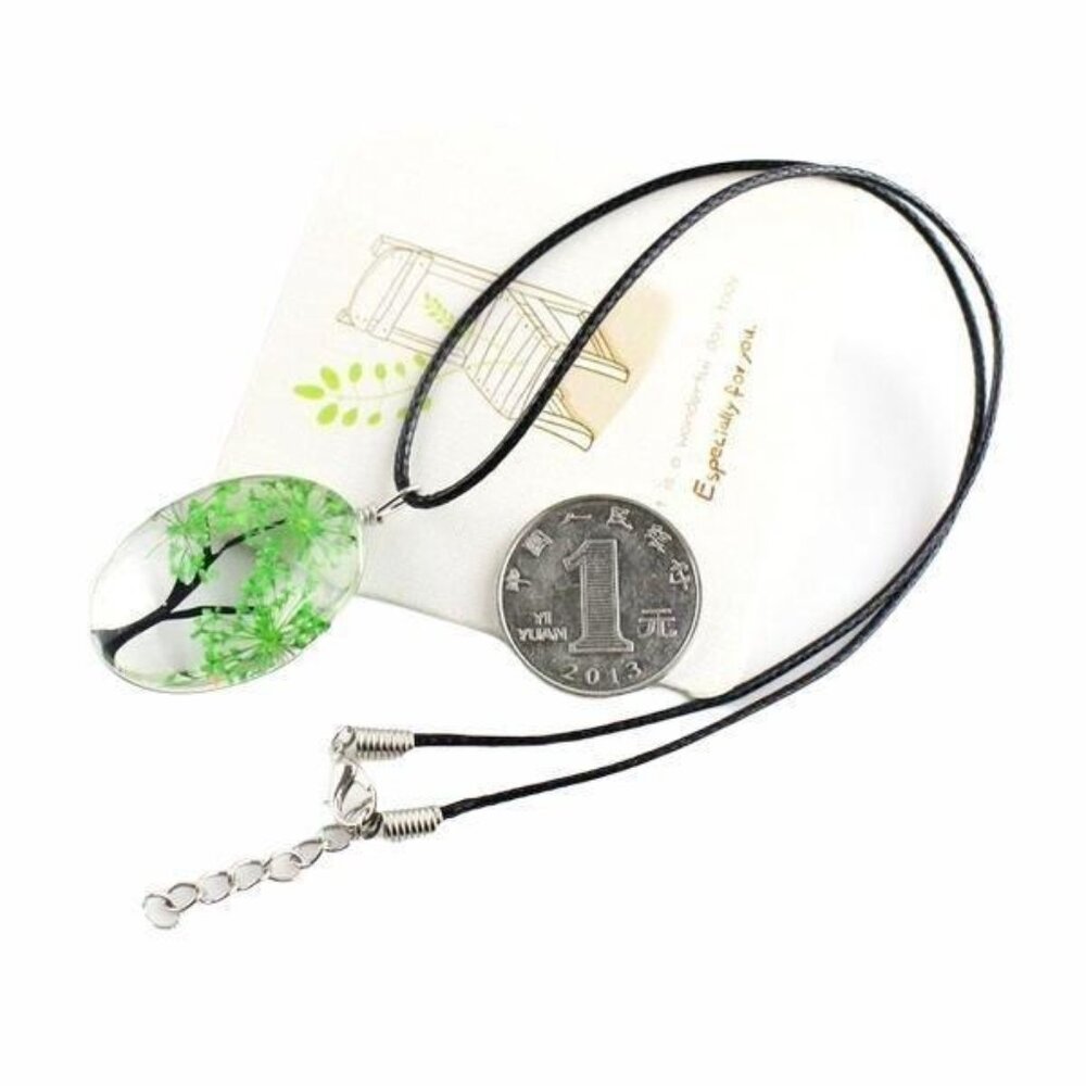 Creative Lifelike 7 Colors Tree of Life Oval Shape Pendant Necklace NWOT - Picture 3 of 4